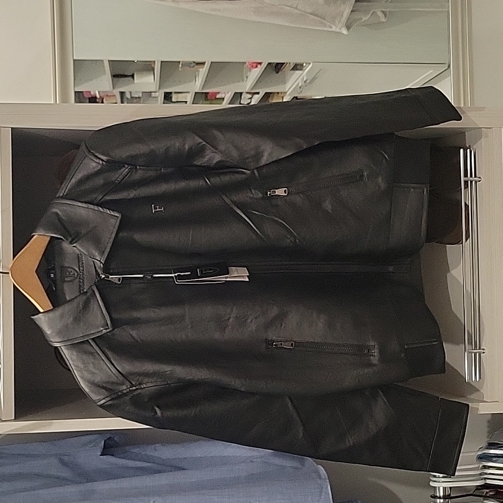 F Collection  Mens M Leather Jacket Ferrari Edition